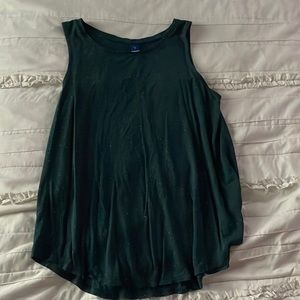 size L tank top from Old Navy. The color is silver/green.